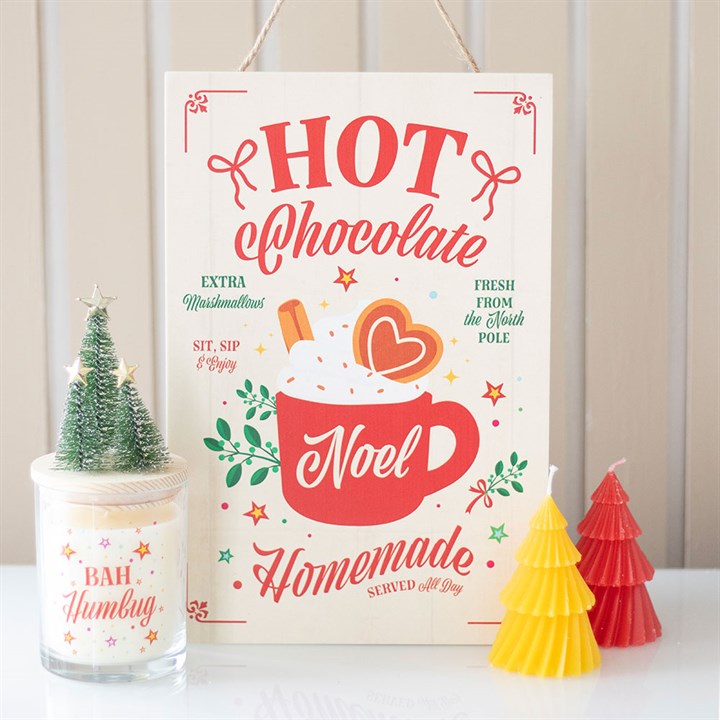 Panneau suspendu en MDF « Chocolat chaud maison »