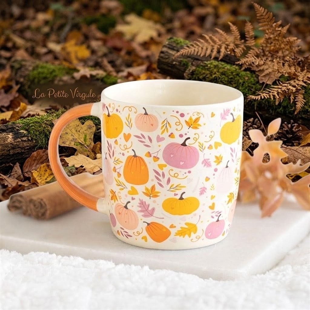 Mug automne pink & orange